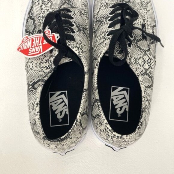 Vans Off The Wall Sneakers Snake Silver US M 8.5/W 10 Neutral Animal Print - Picture 5 of 10